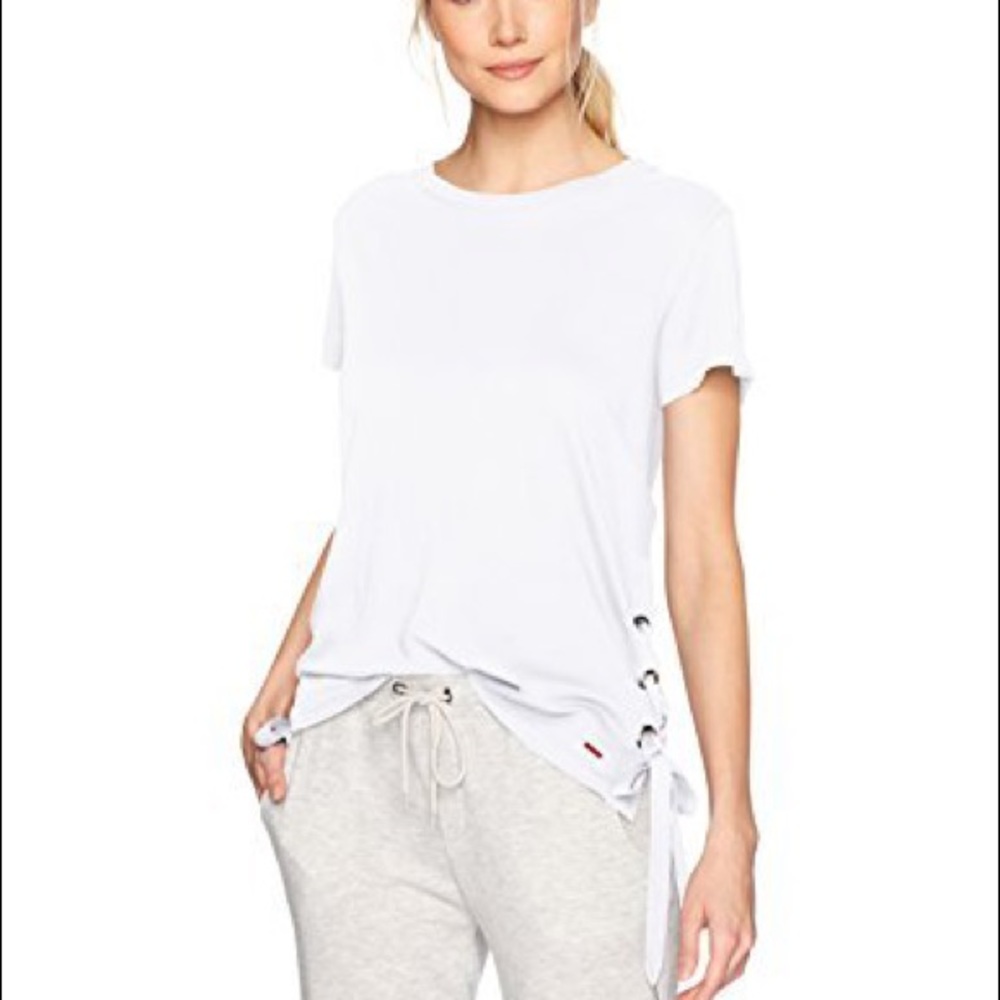 N:Philanthropy $154 Gabe Lace-Up Tee In White